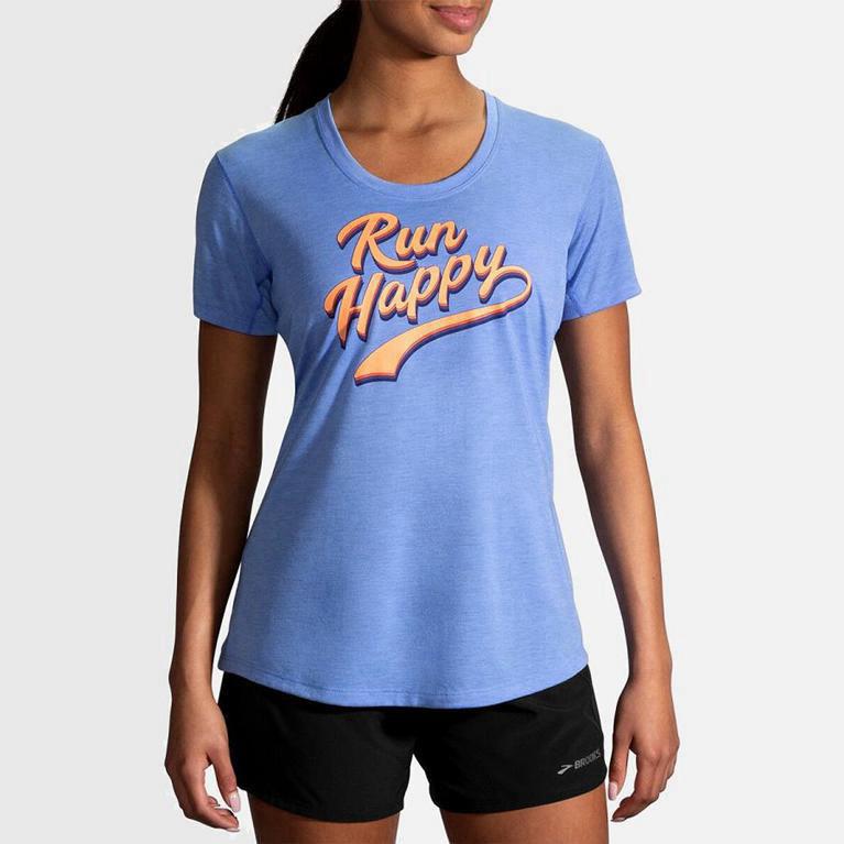 Brooks Distance Graphic - Camiseta Sin Mangas Mujer - Azules (OB1285963)